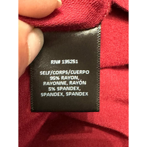 Fraiche By J A-Line Dress Knee Length Long Sleeve Surplice Knit Pink XL NWOT - Picture 9 of 9